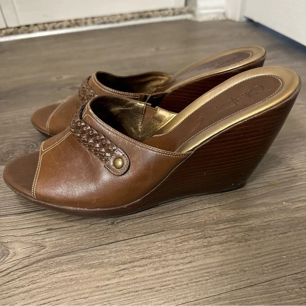 Cole Haan Cybil Slide Dark Amber Size 10